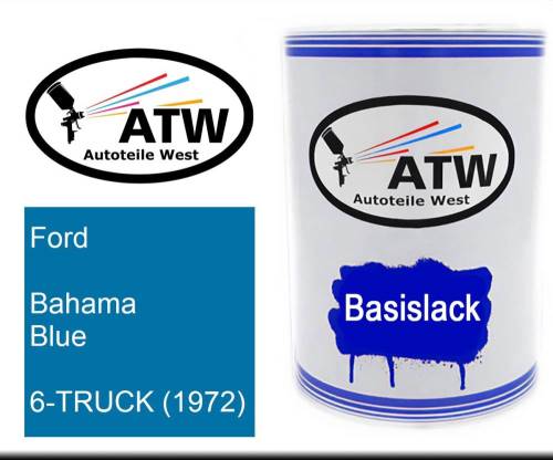 Ford, Bahama Blue, 6-TRUCK (1972): 500ml Lackdose, von ATW Autoteile West.